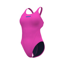 ARENA Women s Team Swimsuit TECH SOLID Shocking Pink Blue River 004763 908