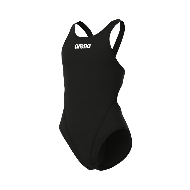 ARENA Girls's Team Swim Tech Solid  Black White 004764 550