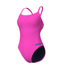 ARENA  WOMEN'S TEAM Swimsuit Swim TECH Solid Shocking Pink-Blue River 004766 908