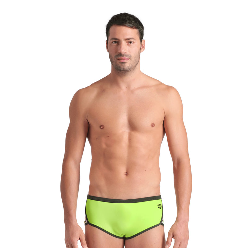 ARENA Man Low Waist Short ICONS SWIM SOLID  Artic Lime Dark Sage 005046 660