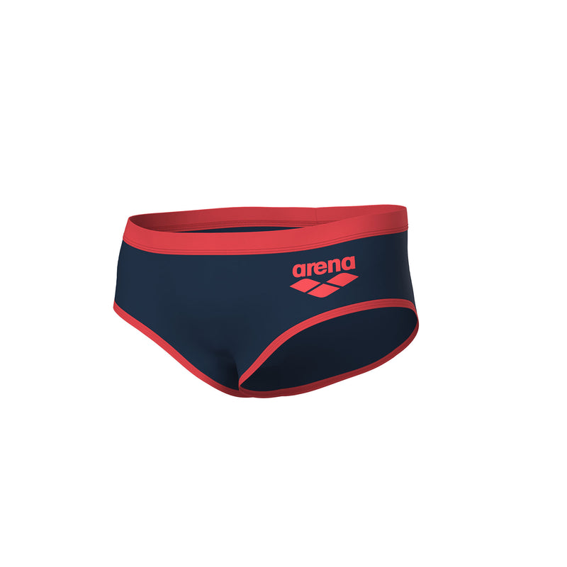 ARENA Men One 12 cm Swim Briefs Big Logo Navy Fluo Red 005914 791