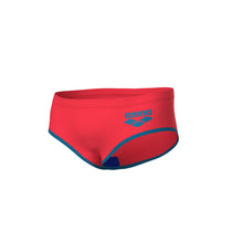 ARENA Men One 12 cm Swim Briefs Big Logo Bright Coral Blue Cosmo 005914 980