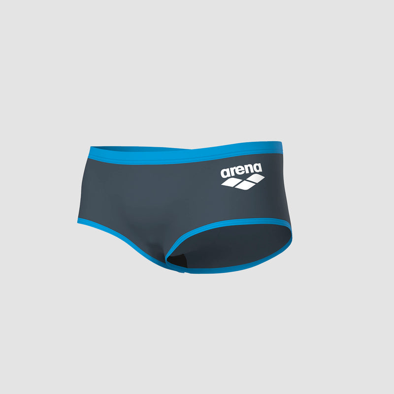 ARENA Men One Low Waist Short Big Logo Asphalt Turquoise 008549 581