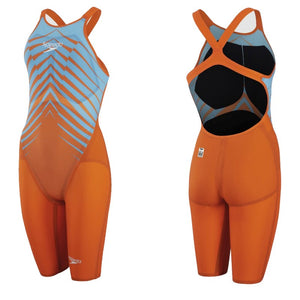 SPEEDO Woman Open Back Competition LZR PURE VALOR 11978 G610 Orange/Blue